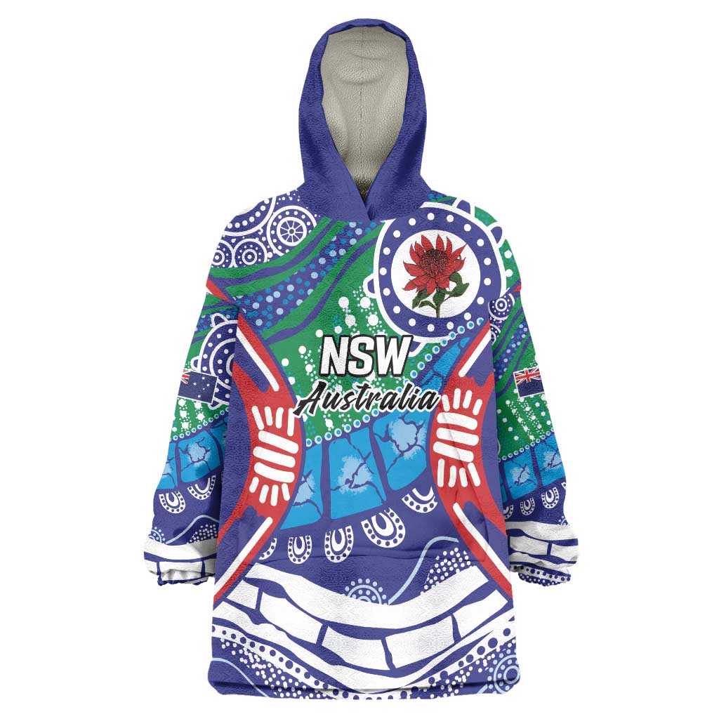 Australia New South Wales Wearable Blanket Hoodie NSW Orta Recens Quam Pura Nites