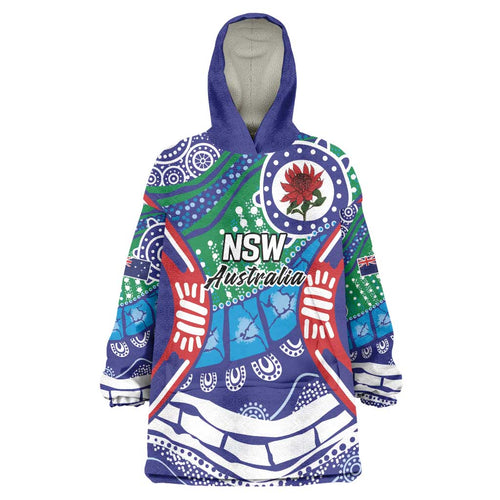 Australia New South Wales Wearable Blanket Hoodie NSW Orta Recens Quam Pura Nites
