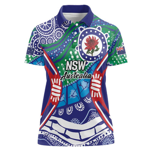 Australia New South Wales Women Polo Shirt NSW Orta Recens Quam Pura Nites