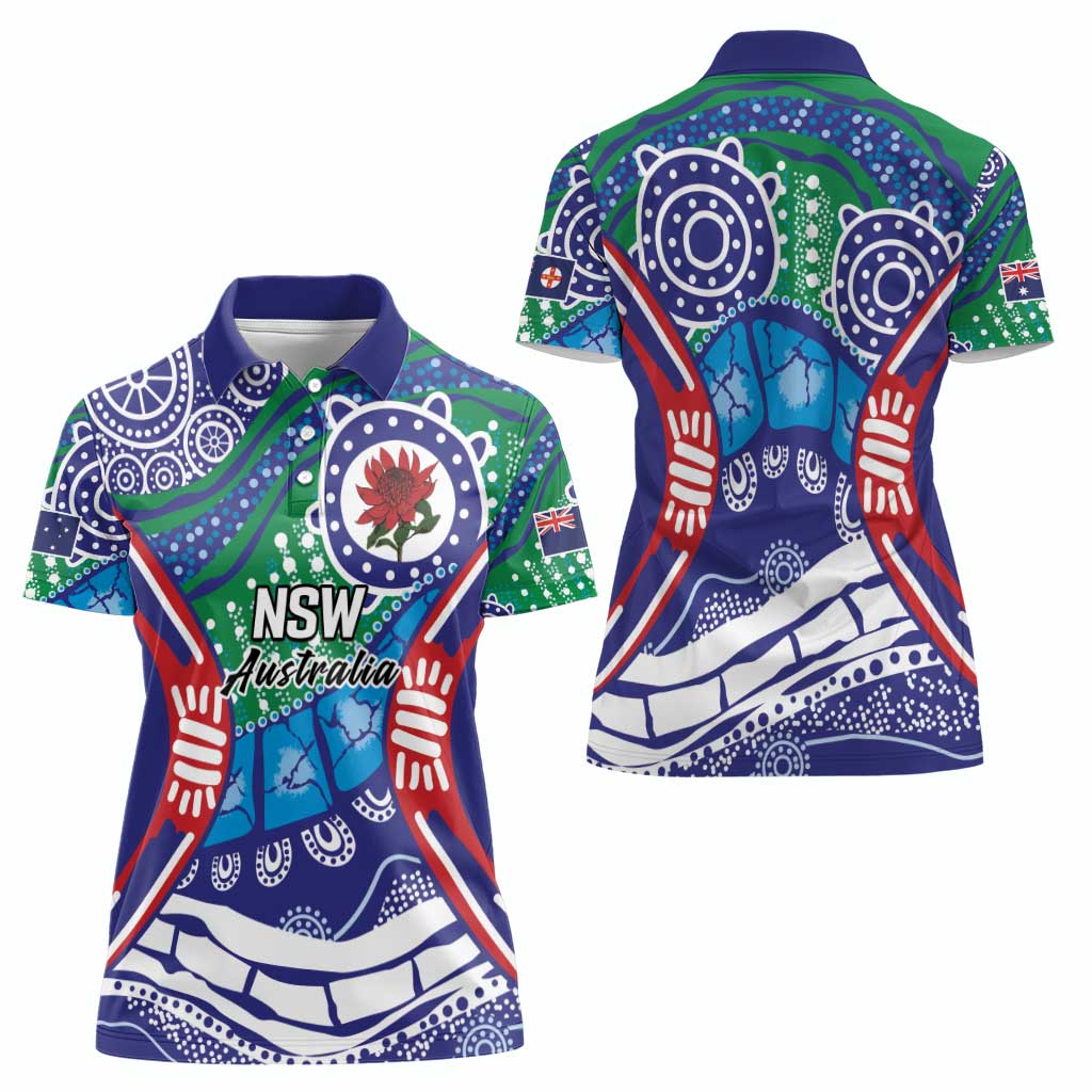 Australia New South Wales Women Polo Shirt NSW Orta Recens Quam Pura Nites