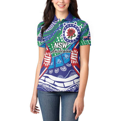Australia New South Wales Women Polo Shirt NSW Orta Recens Quam Pura Nites