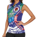 Australia New South Wales Women Sleeveless Polo Shirt NSW Orta Recens Quam Pura Nites