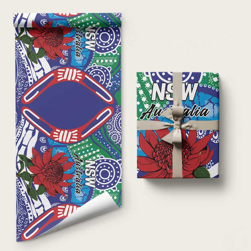 Australia New South Wales Wrapping Paper NSW Orta Recens Quam Pura Nites - Aussie Hoodie