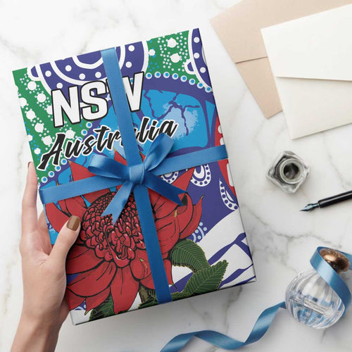 Australia New South Wales Wrapping Paper NSW Orta Recens Quam Pura Nites - Aussie Hoodie