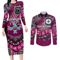 Australia Queensland Audax at Fidelis Couples Matching Long Sleeve Bodycon Dress and Long Sleeve Button Shirt