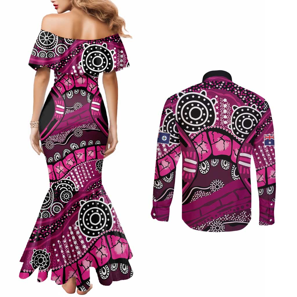 Australia Queensland Audax at Fidelis Couples Matching Mermaid Dress and Long Sleeve Button Shirt