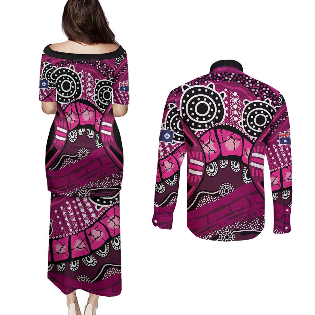 Australia Queensland Audax at Fidelis Couples Matching Puletasi and Long Sleeve Button Shirt