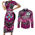 Australia Queensland Audax at Fidelis Couples Matching Short Sleeve Bodycon Dress and Long Sleeve Button Shirt