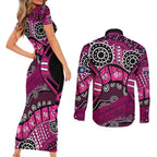 Australia Queensland Audax at Fidelis Couples Matching Short Sleeve Bodycon Dress and Long Sleeve Button Shirt