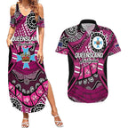 Australia Queensland Audax at Fidelis Couples Matching Summer Maxi Dress and Hawaiian Shirt