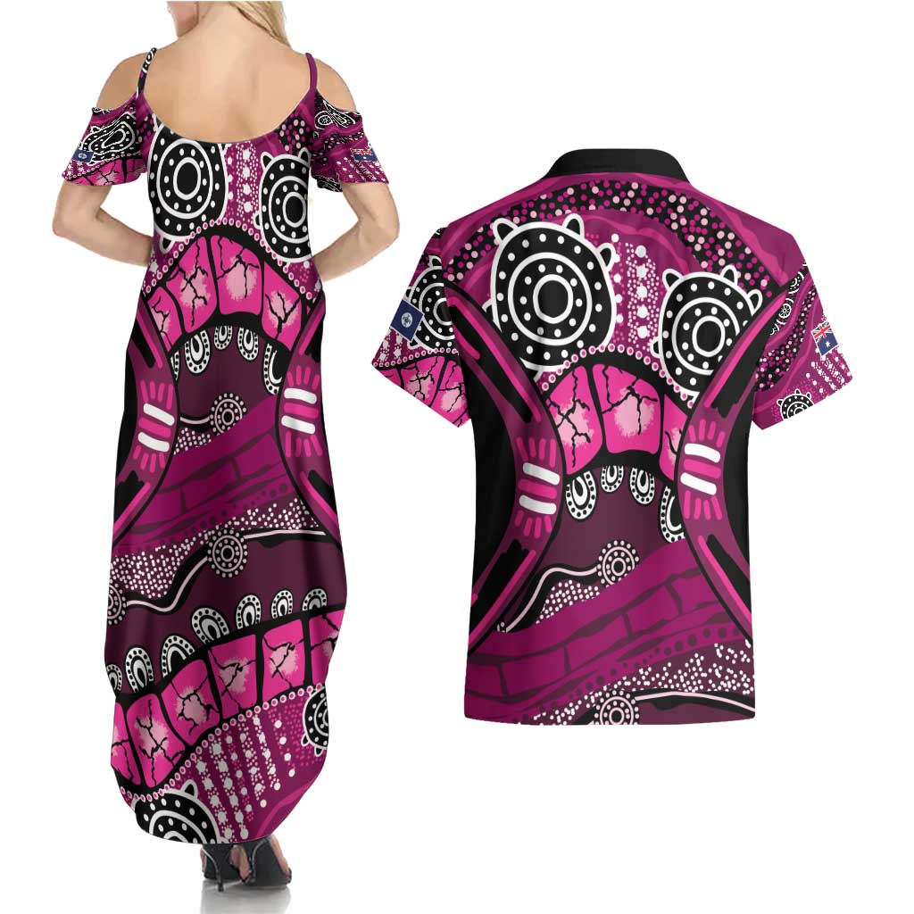 Australia Queensland Audax at Fidelis Couples Matching Summer Maxi Dress and Hawaiian Shirt