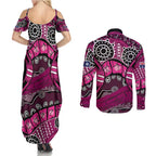 Australia Queensland Audax at Fidelis Couples Matching Summer Maxi Dress and Long Sleeve Button Shirt