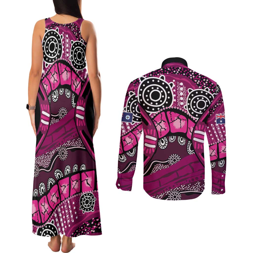 Australia Queensland Audax at Fidelis Couples Matching Tank Maxi Dress and Long Sleeve Button Shirt