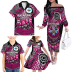 Australia Queensland Audax at Fidelis Family Matching Off The Shoulder Long Sleeve Dress and Hawaiian Shirt