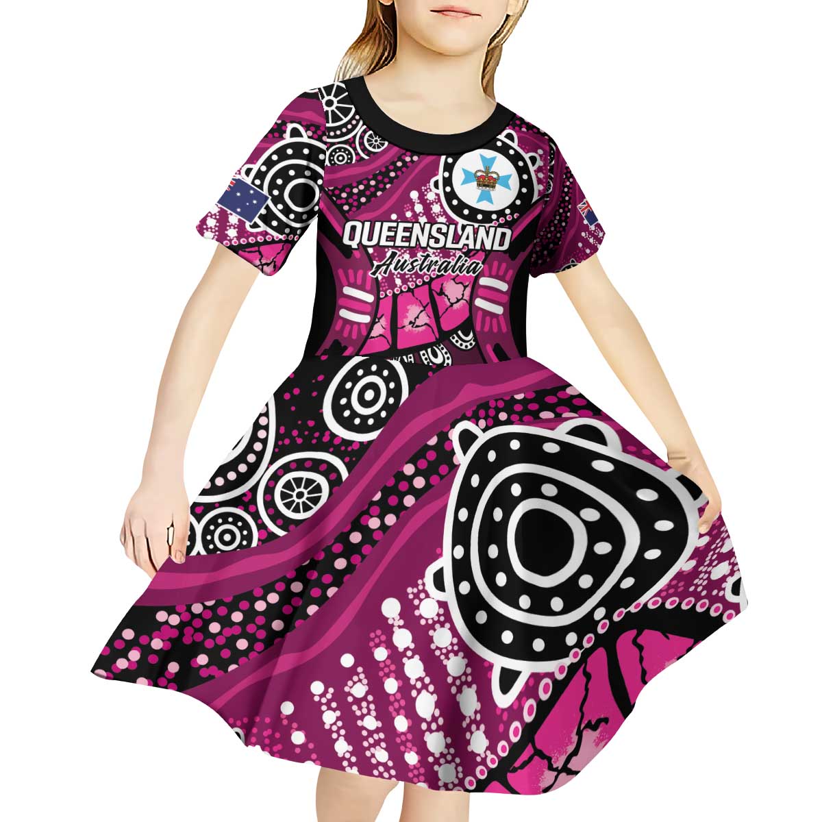 Australia Queensland Audax at Fidelis Kid Short Sleeve Dress