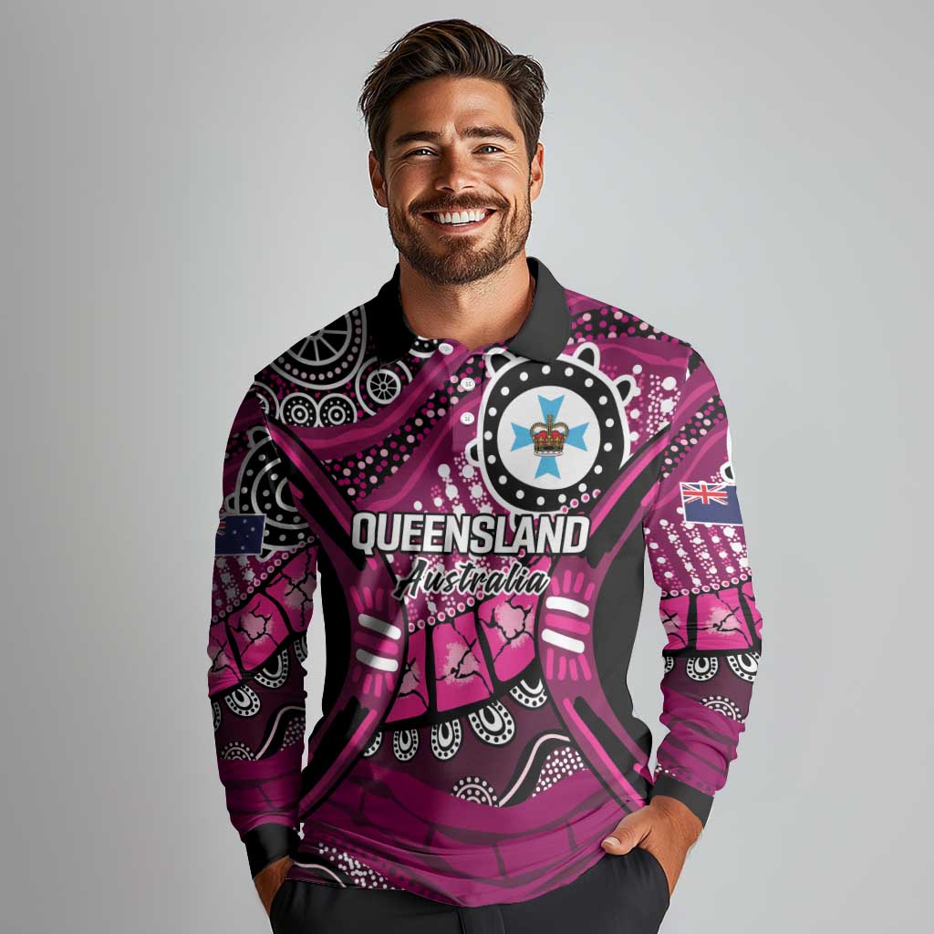 Australia Queensland Audax at Fidelis Long Sleeve Polo Shirt