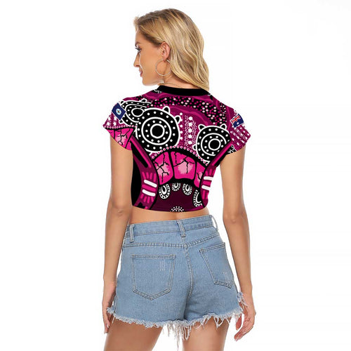 Australia Queensland Audax at Fidelis Raglan Cropped T Shirt