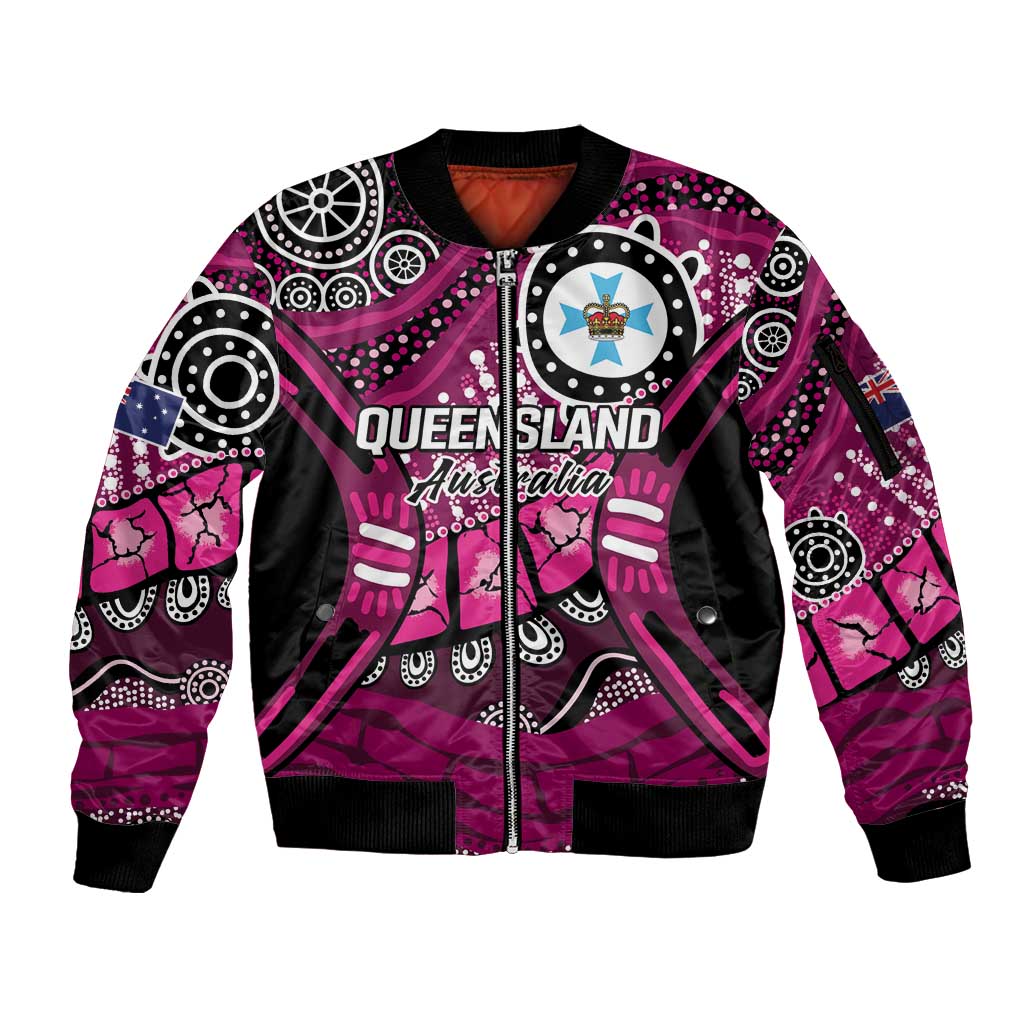 Australia Queensland Audax at Fidelis Sleeve Zip Bomber Jacket