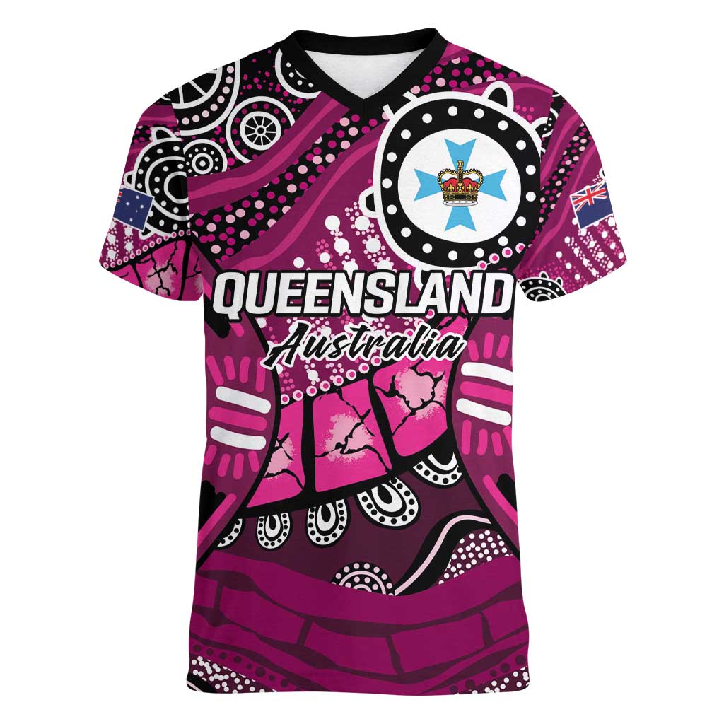Australia Queensland Audax at Fidelis Women V-Neck T-Shirt