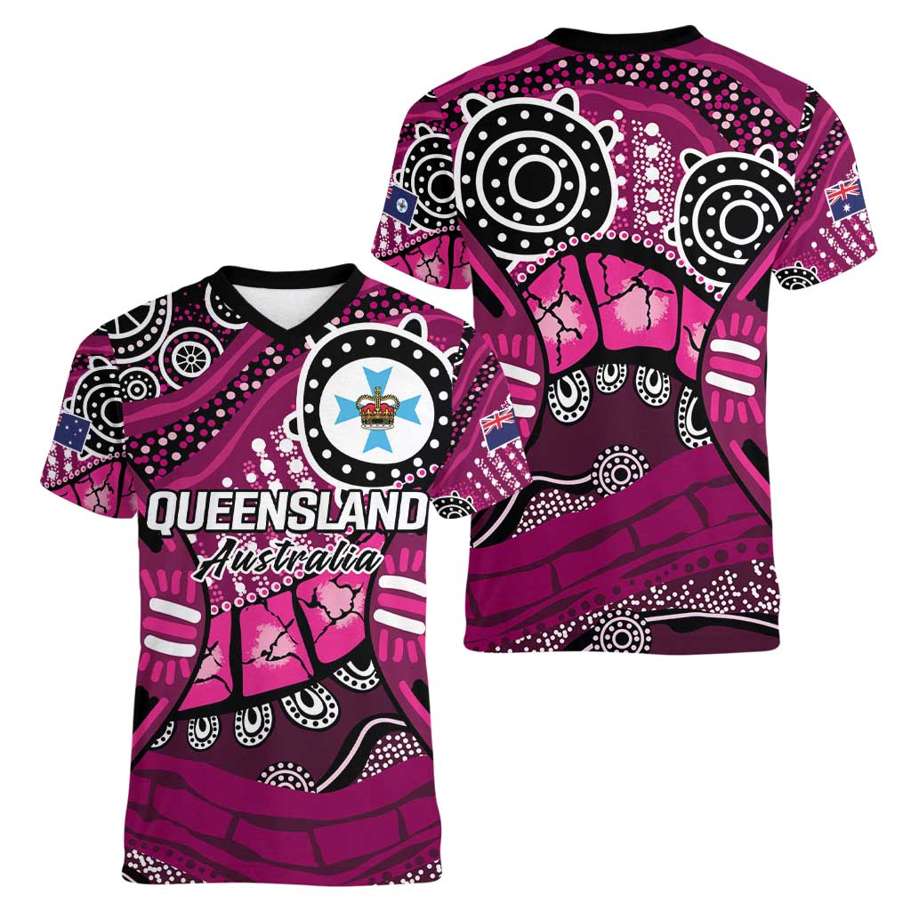 Australia Queensland Audax at Fidelis Women V-Neck T-Shirt