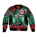 Australia Tasmania State Bomber Jacket Ubertas et Fidelitas