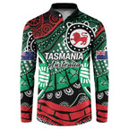 Australia Tasmania State Button Sweatshirt Ubertas et Fidelitas