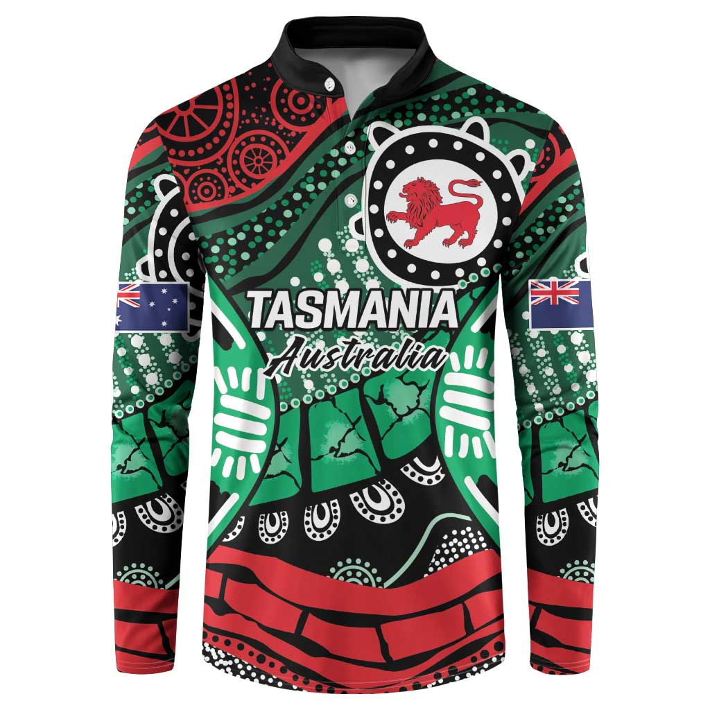 Australia Tasmania State Button Sweatshirt Ubertas et Fidelitas