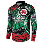 Australia Tasmania State Button Sweatshirt Ubertas et Fidelitas
