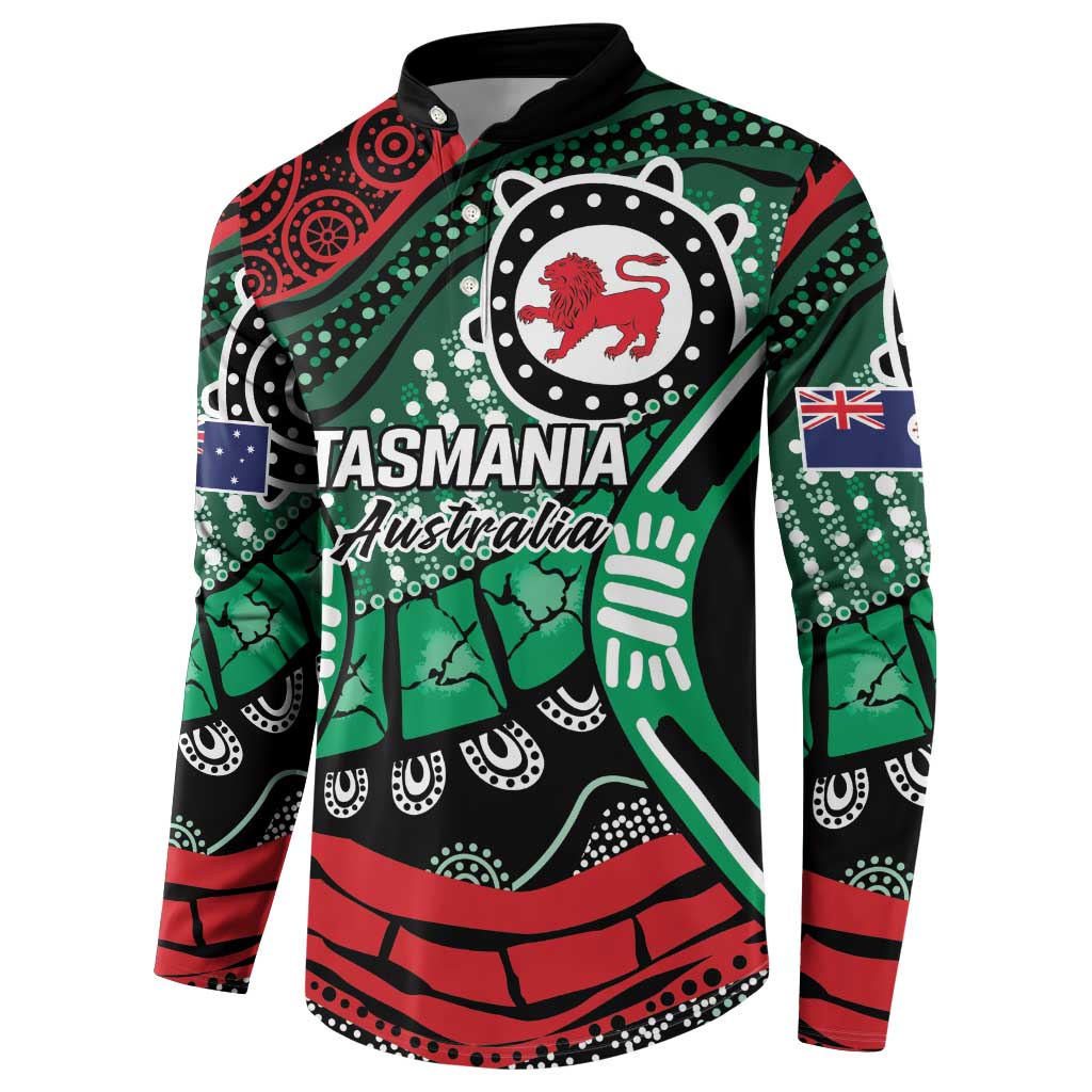 Australia Tasmania State Button Sweatshirt Ubertas et Fidelitas