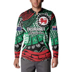 Australia Tasmania State Button Sweatshirt Ubertas et Fidelitas