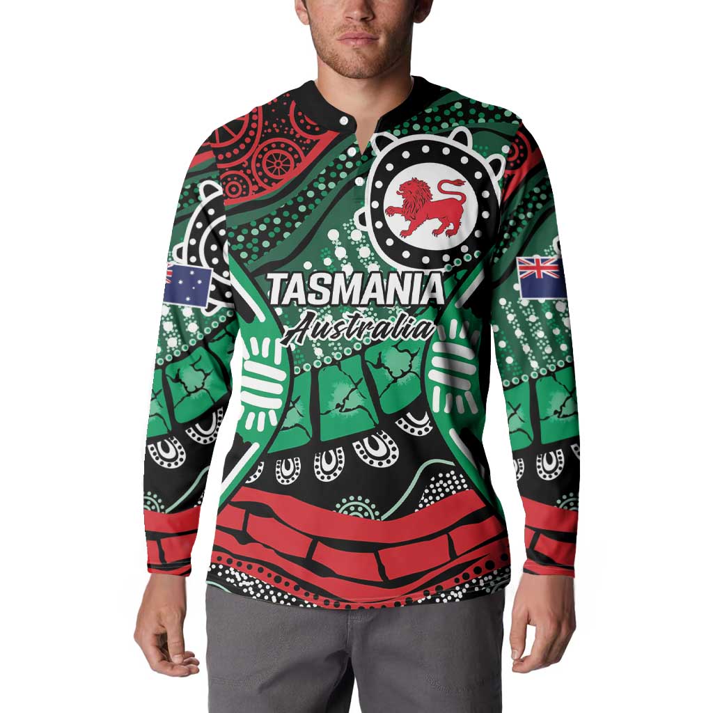 Australia Tasmania State Button Sweatshirt Ubertas et Fidelitas