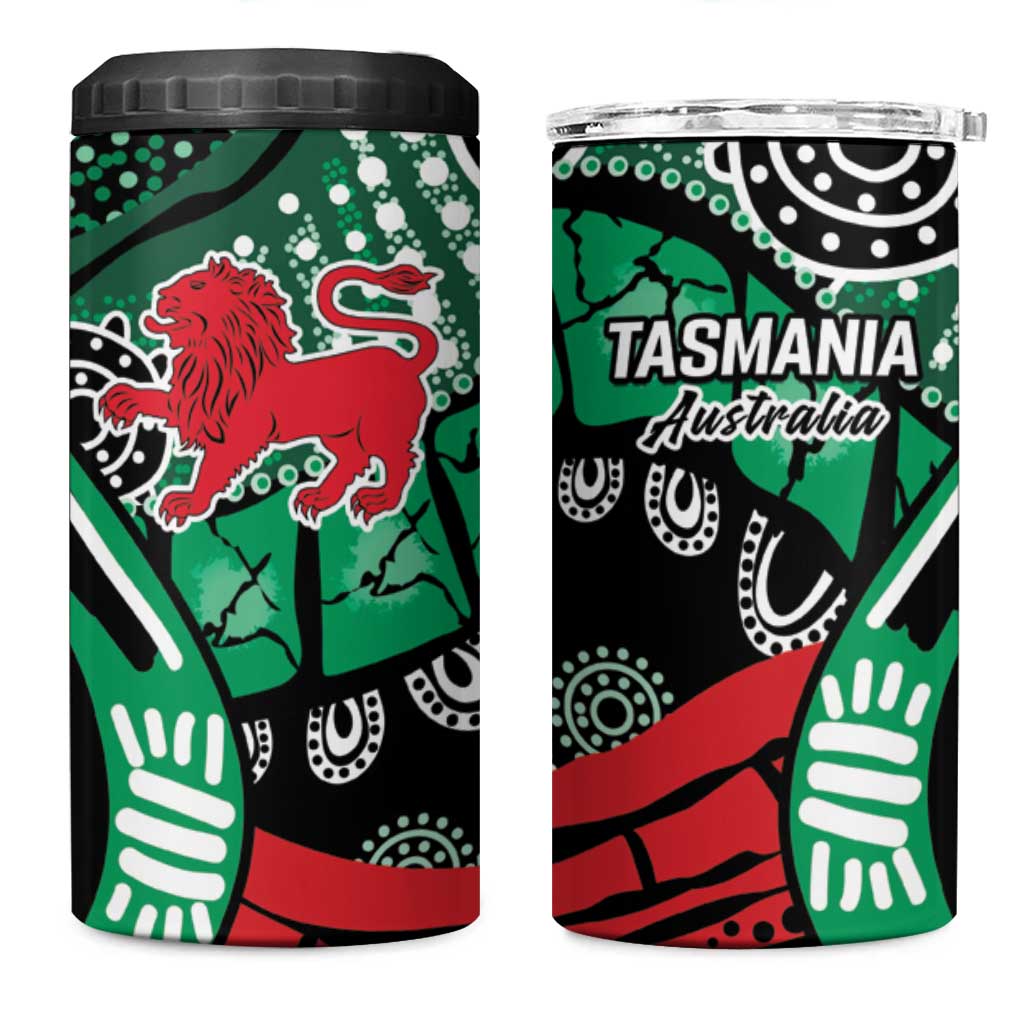 Australia Tasmania State 4 in 1 Can Cooler Tumbler Ubertas et Fidelitas