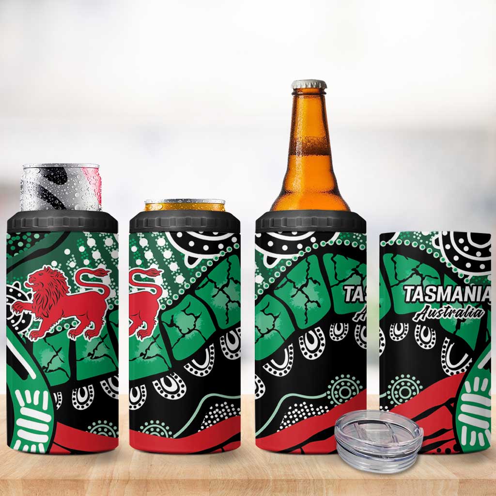 Australia Tasmania State 4 in 1 Can Cooler Tumbler Ubertas et Fidelitas