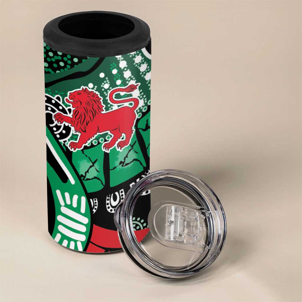 Australia Tasmania State 4 in 1 Can Cooler Tumbler Ubertas et Fidelitas