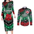 Australia Tasmania State Couples Matching Long Sleeve Bodycon Dress and Long Sleeve Button Shirt Ubertas et Fidelitas