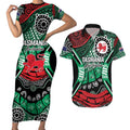Australia Tasmania State Couples Matching Short Sleeve Bodycon Dress and Hawaiian Shirt Ubertas et Fidelitas