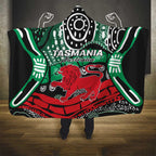 Australia Tasmania State Hooded Blanket Ubertas et Fidelitas