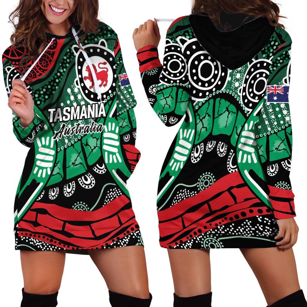 Australia Tasmania State Hoodie Dress Ubertas et Fidelitas