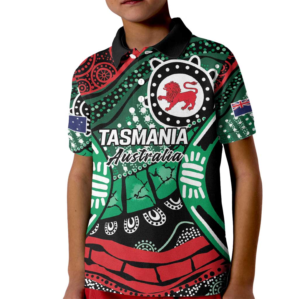 Australia Tasmania State Kid Polo Shirt Ubertas et Fidelitas