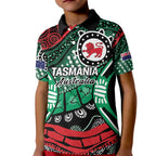 Australia Tasmania State Kid Polo Shirt Ubertas et Fidelitas