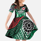 Australia Tasmania State Kid Short Sleeve Dress Ubertas et Fidelitas