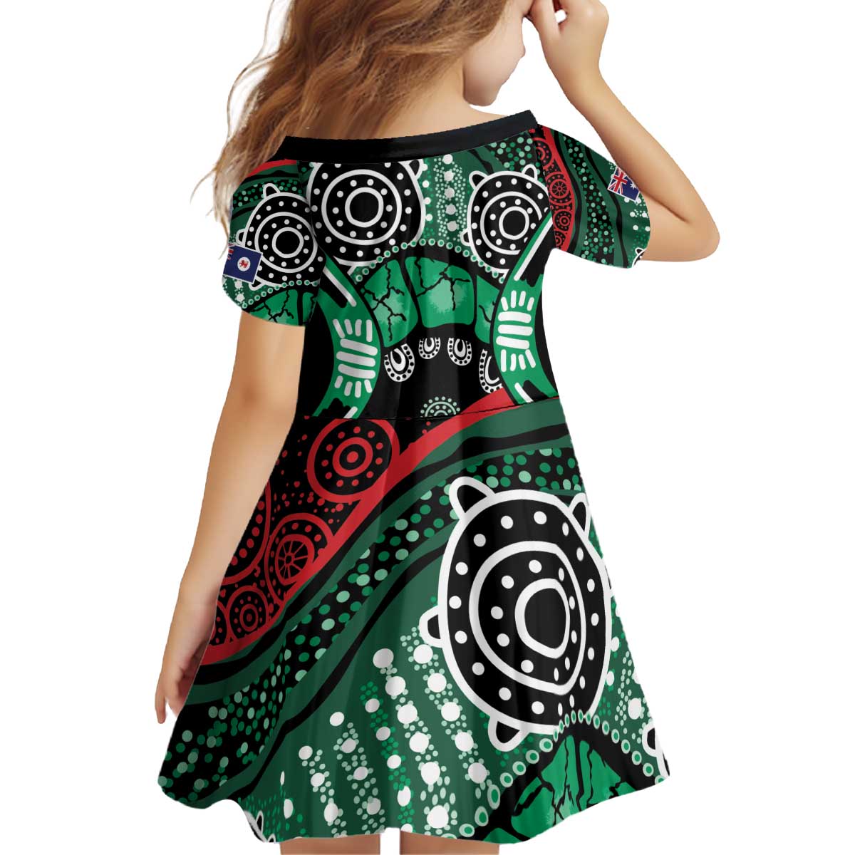 Australia Tasmania State Kid Short Sleeve Dress Ubertas et Fidelitas