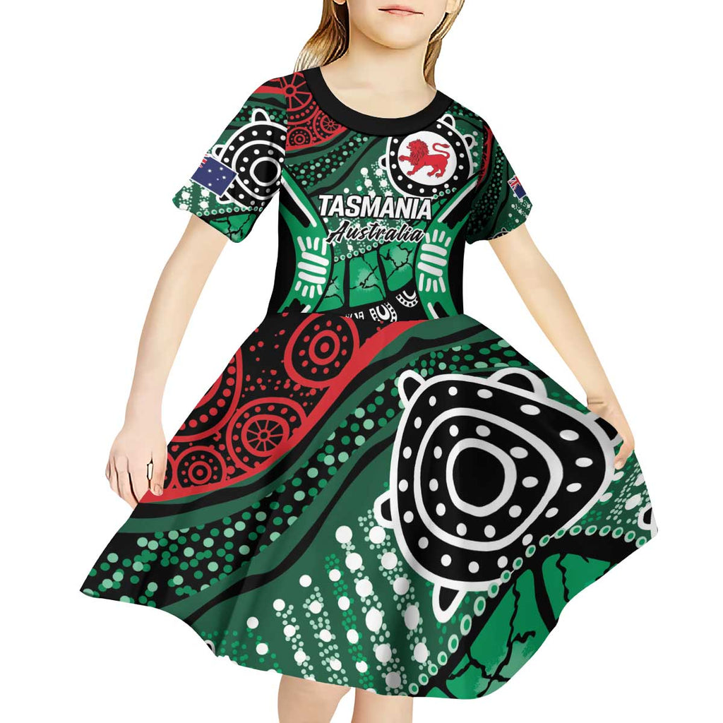 Australia Tasmania State Kid Short Sleeve Dress Ubertas et Fidelitas