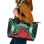 Australia Tasmania State Leather Tote Bag Ubertas et Fidelitas