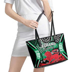 Australia Tasmania State Leather Tote Bag Ubertas et Fidelitas