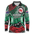 Australia Tasmania State Long Sleeve Polo Shirt Ubertas et Fidelitas