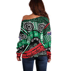 Australia Tasmania State Off Shoulder Sweater Ubertas et Fidelitas