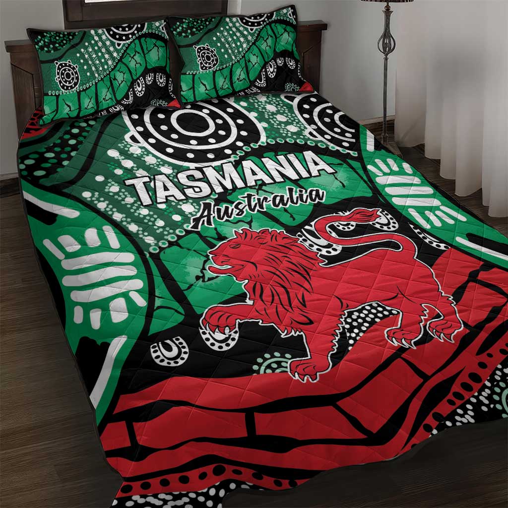Australia Tasmania State Quilt Bed Set Ubertas et Fidelitas