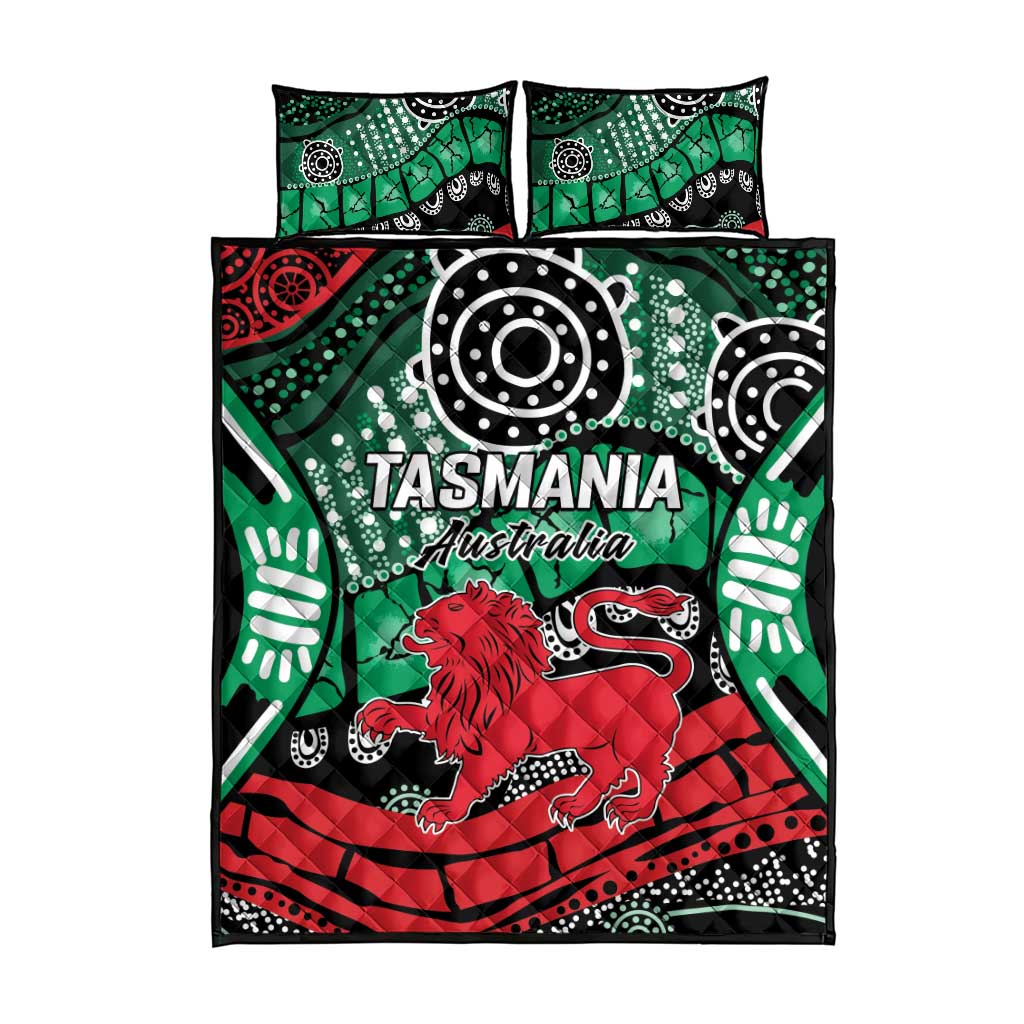 Australia Tasmania State Quilt Bed Set Ubertas et Fidelitas