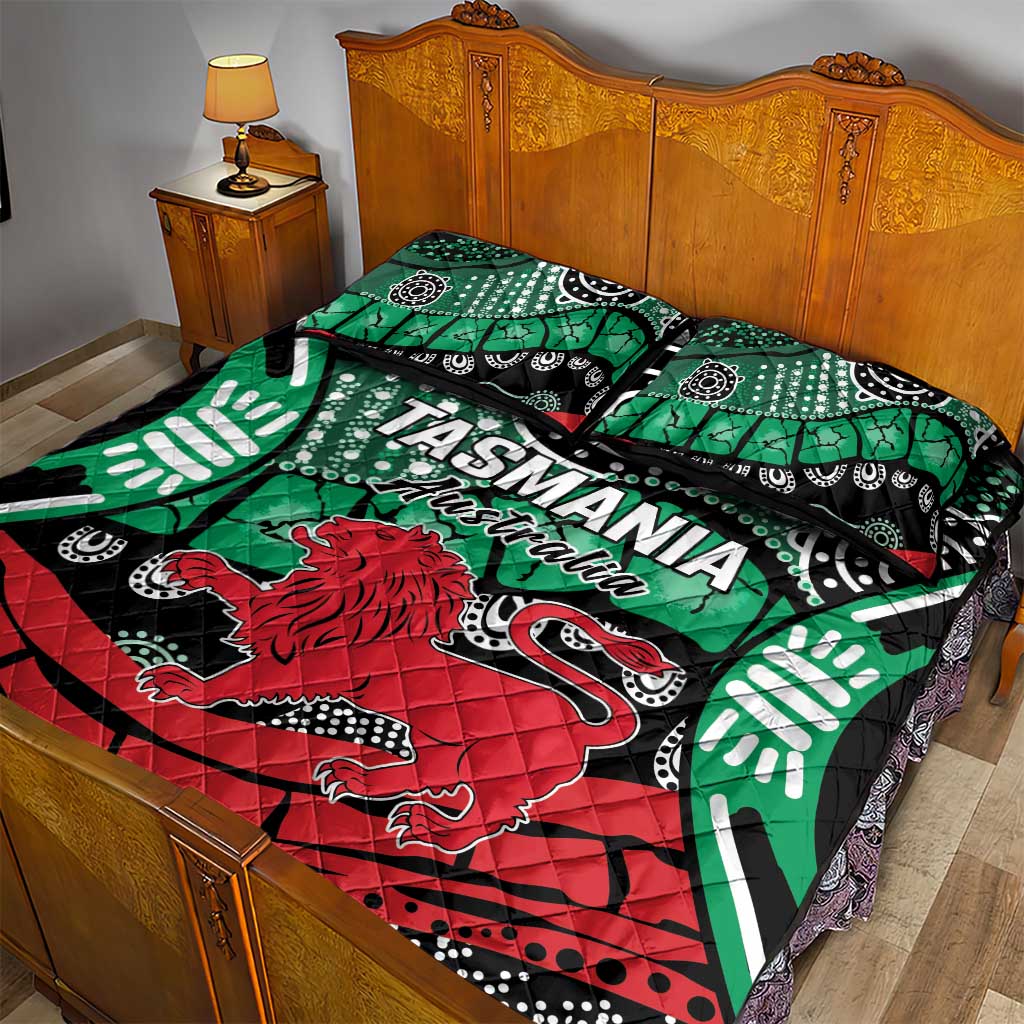 Australia Tasmania State Quilt Bed Set Ubertas et Fidelitas